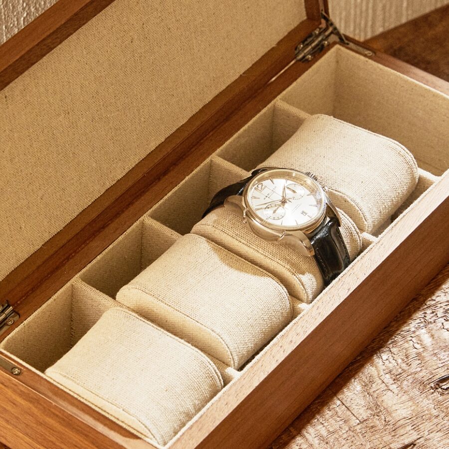 watch in a display case