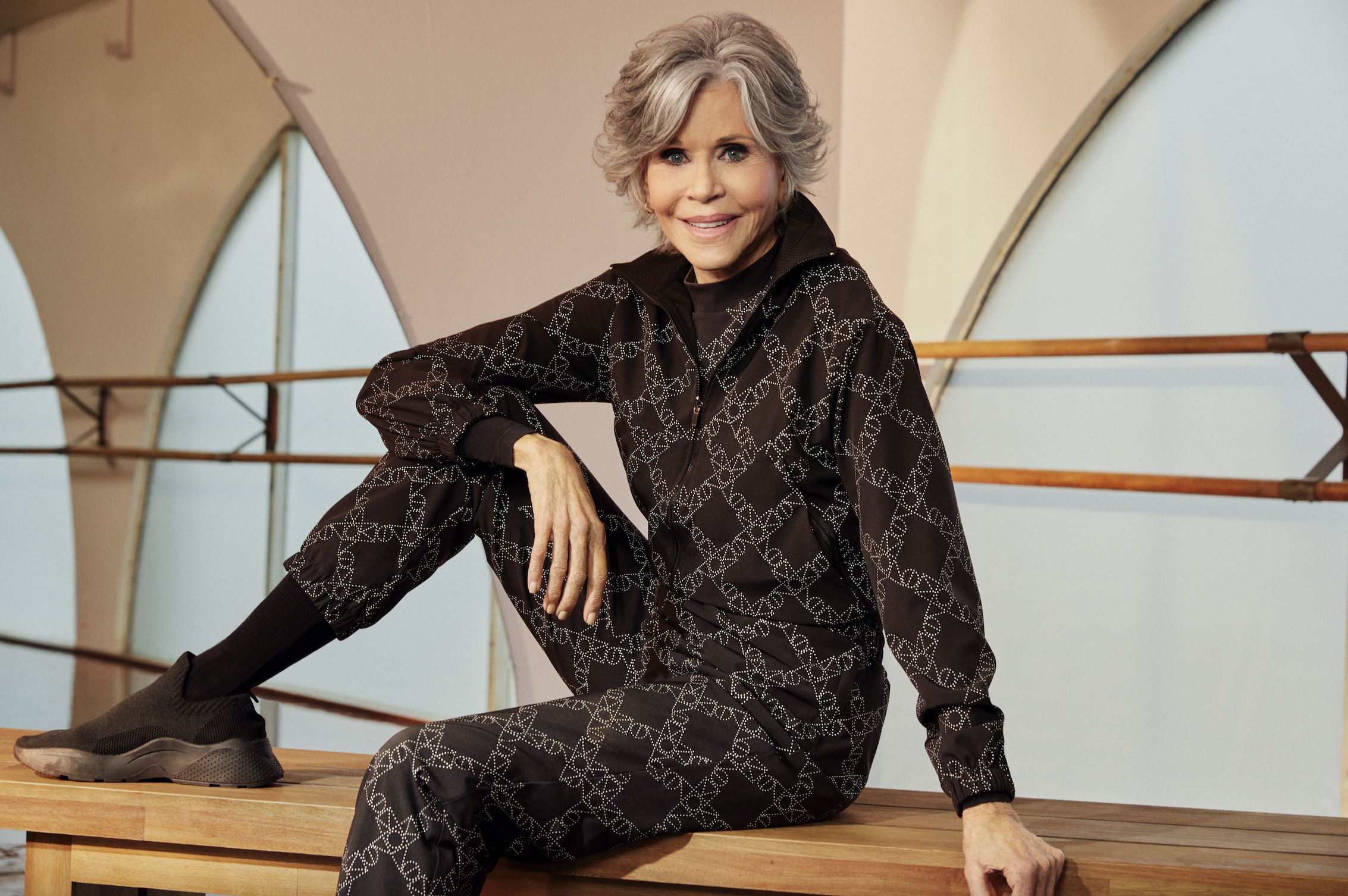 Classic Black Leggings: H&M High Waist Shaping Leggings, Jane Fonda Is the  New Face of H&M Move, and We Want Every Single Piece
