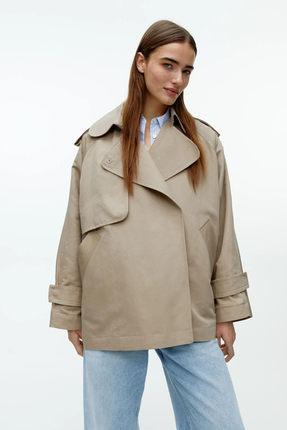 Claudie Pierlot Monogram Mid-Length Trench Coat