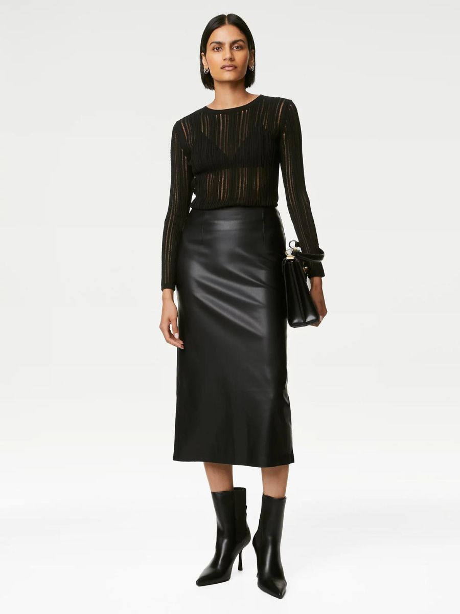 Black Leather Skirts Are Trending: Shop These Styles, From €39 - The ...