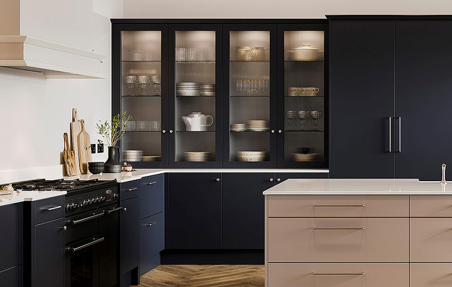 Kitchen---Reeded-Glass-Doors-1