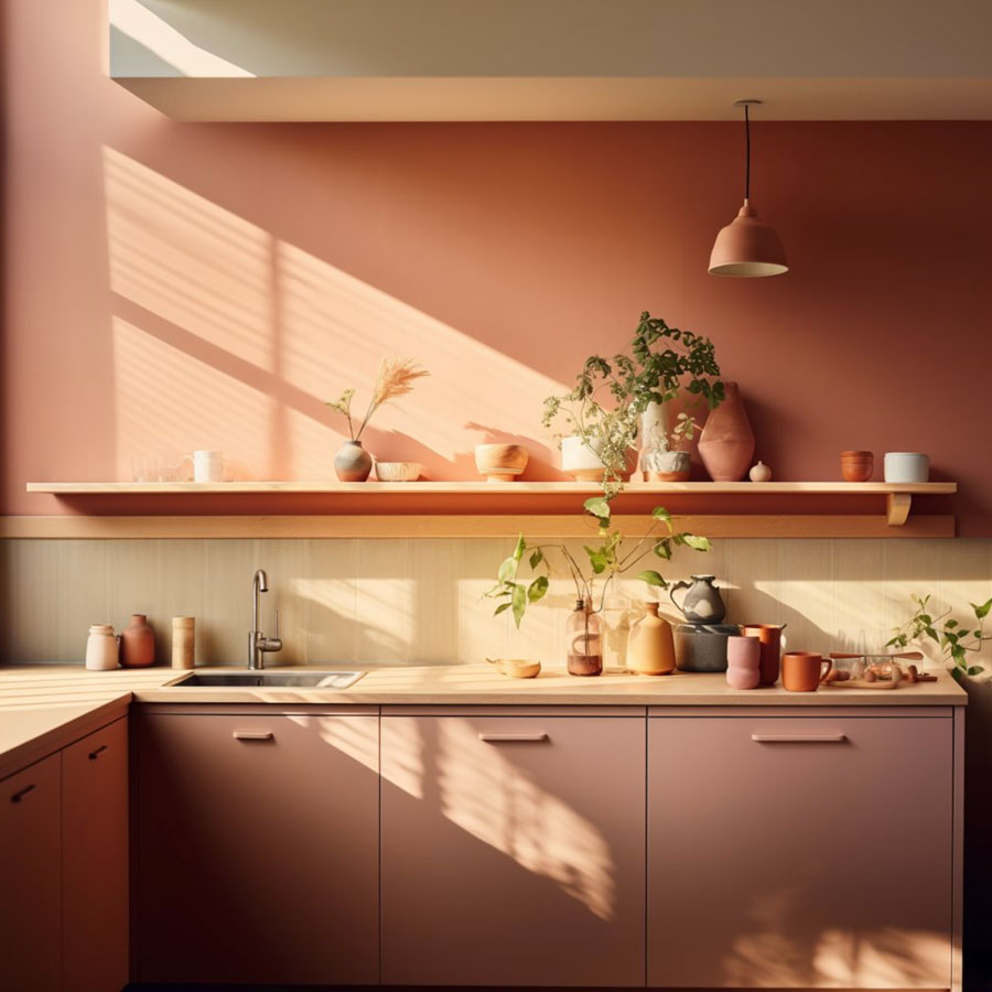 Kitchens---dark-peach