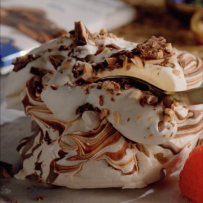 Chocolate Hot Cross Bun Pudding And Marbled Meringues For Easter