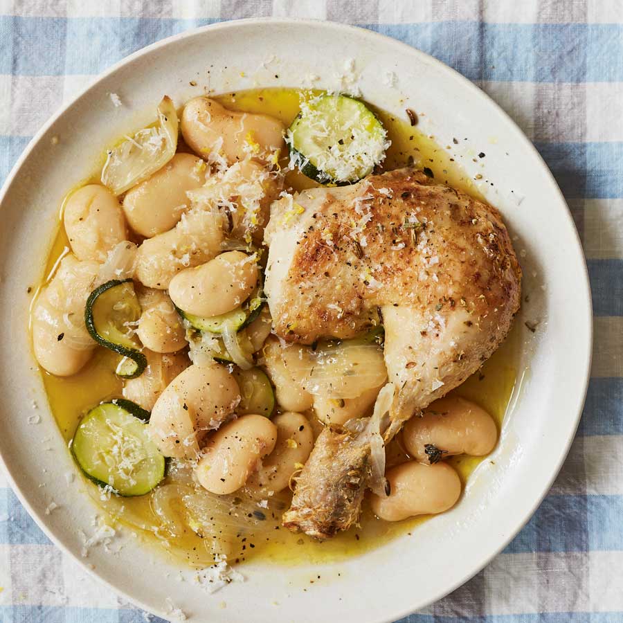 The One-Pot Herb-Crusted Roast Chicken With Confit Onions Recipe To Make Midweek