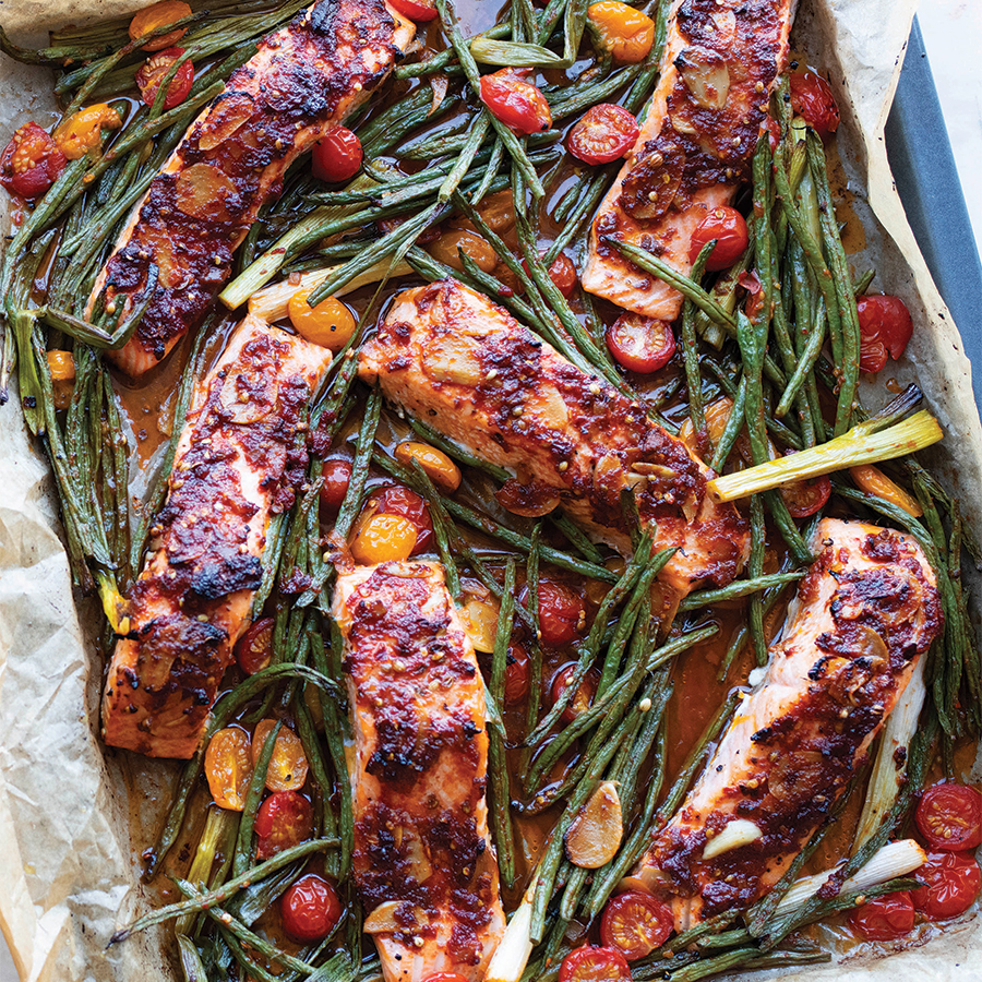 An All-In-One Puttanesca-Style Salmon Bake