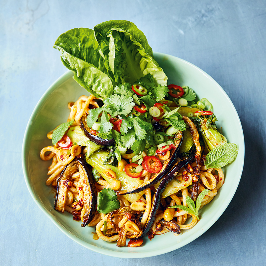 Jamie Oliver's Recipe For Sticky Aubergine Noodles Made Easy In The Air Fryer