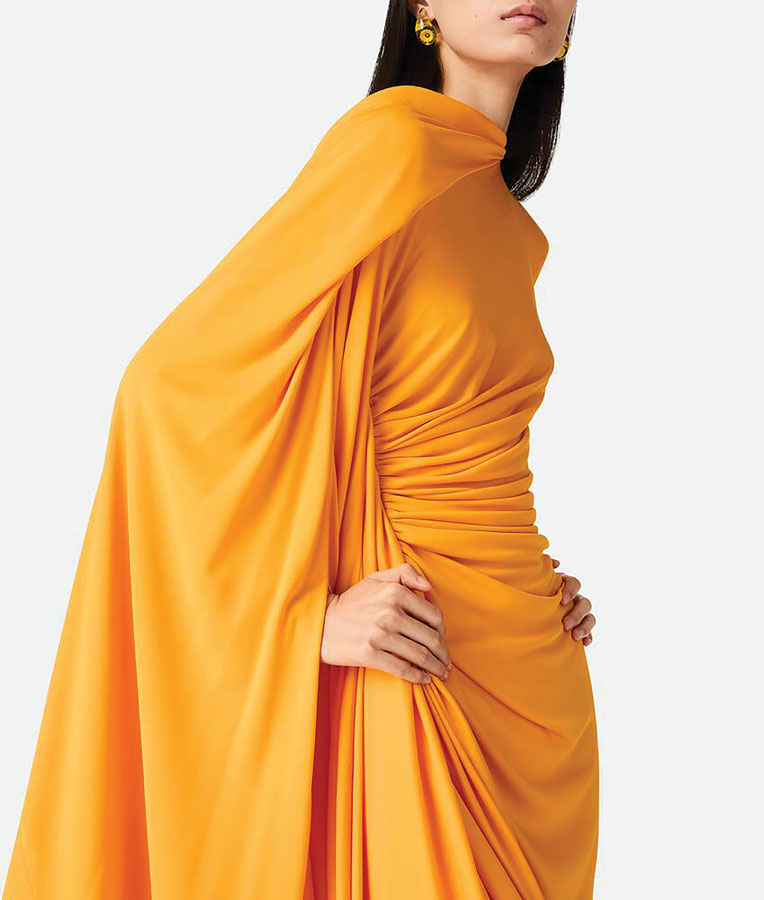 BOTTEGA-VENETA-VISCOSE-JERSEY-DRAPED-DRESS