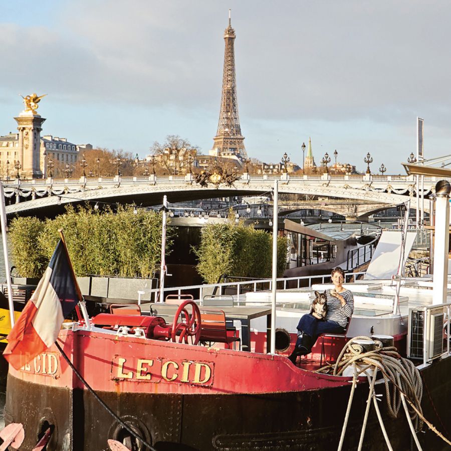 French Fashion Insider Agnès Combes Bernageau's House Boat In Paris