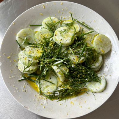 Refreshingly Cool Cucumbers In Yoghurt And Herbs