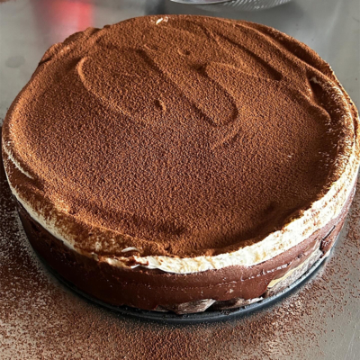 A Luscious Layered Coffee And Chocolate Cake With Crémeux