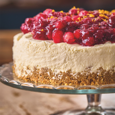 This White Chocolate and Cranberry Cheesecake Is A Real Showstopper