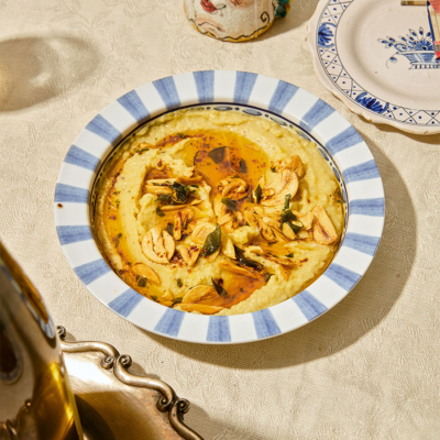 Alison Roman's Lentil Dip With Toasted Garlic nd Crispy Herbs