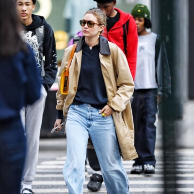 Gigi Hadid Pairs Wide-Leg Jeans With This Unexpected But Elegant Shoe Trend